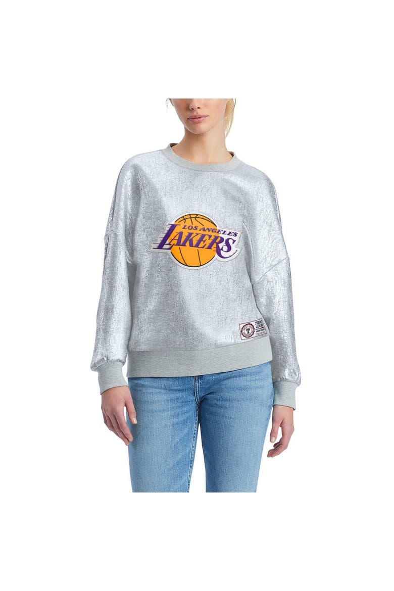 Women's Tommy Jeans Silver Los Angeles Lakers Tracy Pullover Sweatshirt, Alternate, color, Silver