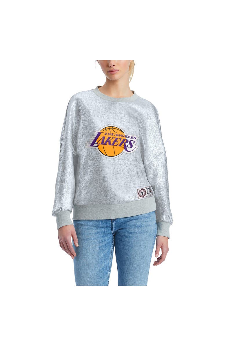 TOMMY JEANS Women's Tommy Jeans Silver Los Angeles Lakers Tracy Pullover Sweatshirt, Alternate, color, Silver