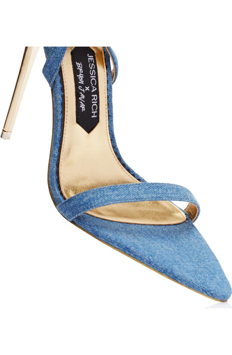 JESSICA RICH Tie Up Sandal, Alternate, color, Denim