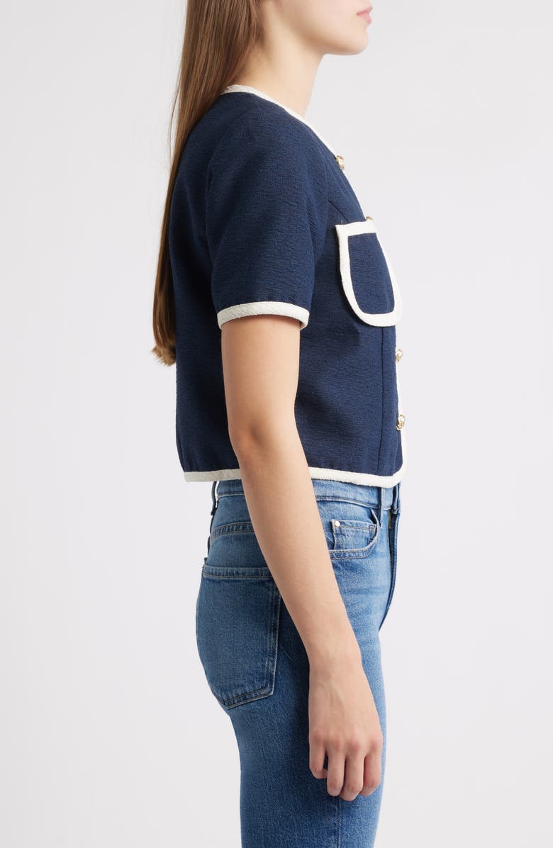 ZOE AND CLAIRE Short Sleeve Jacket, Alternate, color, 