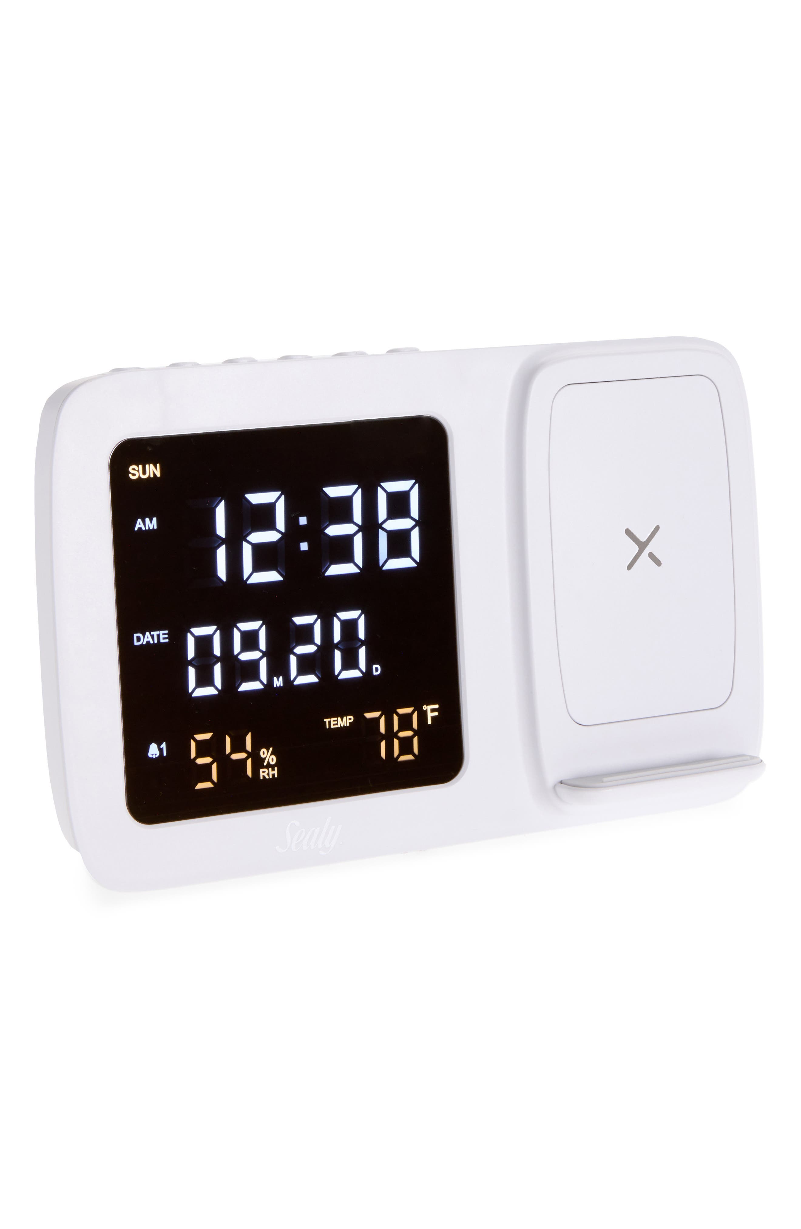 Digital Alarm Clock with Wireless Magnetic Charger