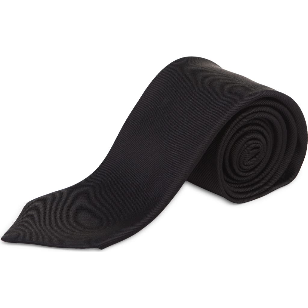 Alexander Mcqueen Mcqueen Jet Crystal Rose Embellished Silk Tie