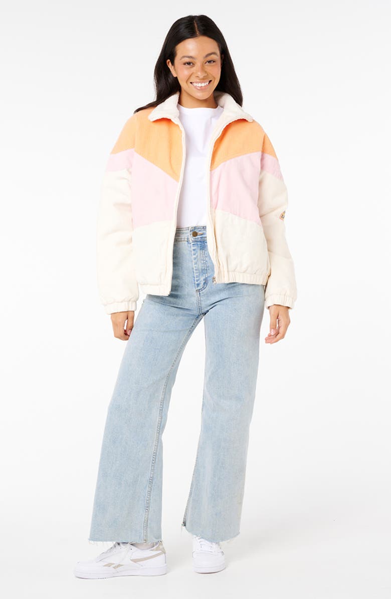Rip Curl Sunset Luau Corduroy Jacket, Alternate, color, Off White