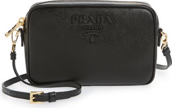 Prada Saffiano Leather Zip Crossbody Bag | Nordstrom