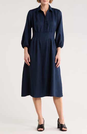 MAX STUDIO Balloon Sleeve Shirtdress