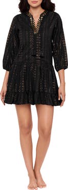 Miraclesuit® Metallic Jacquard Cover-Up Dress