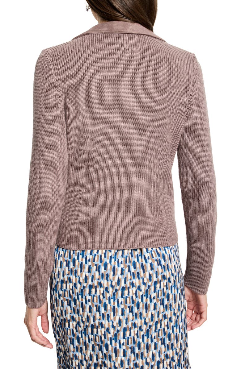 NIC+ZOE Mixed Media Moto Jacket, Alternate, color, Cocoa