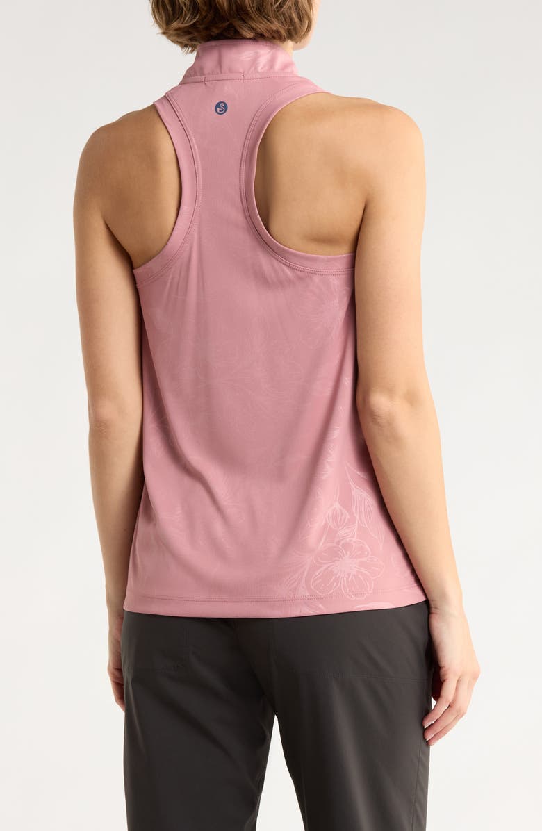 Swannies Nadia Sleeveless Half Zip Knit Polo, Alternate, color, Rose