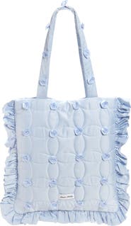 Tanner Fletcher Lindy Rosette Embellished Quilted Tote Bag