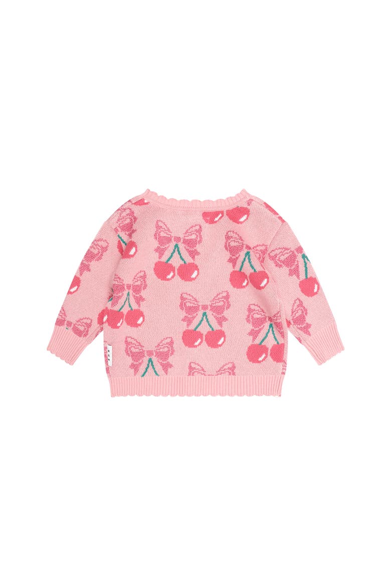 Cherry Bow Cardi, Alternate, color, Vintage Pink