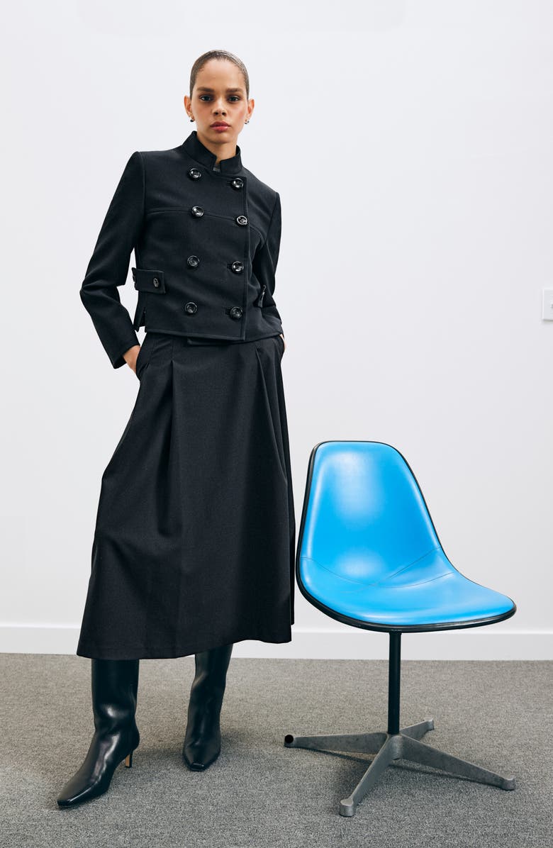 Halogen<sup>®</sup> Double Breasted Crop Blazer, Alternate, color, Navy Depths