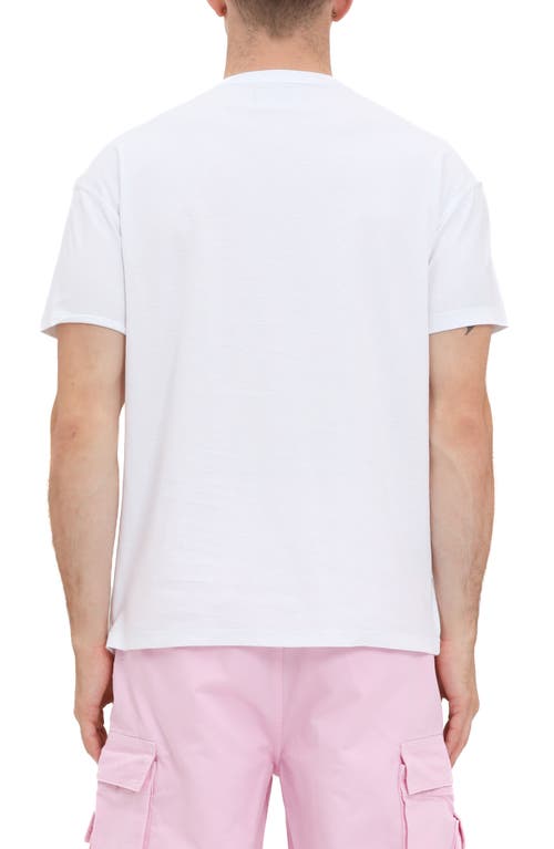 Purple Brand Textured Inside Out Graphic T-shirt In White