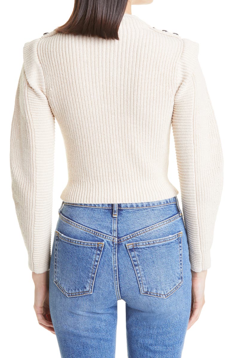 Self-Portrait Sand Knit Sweater, Alternate, color, 