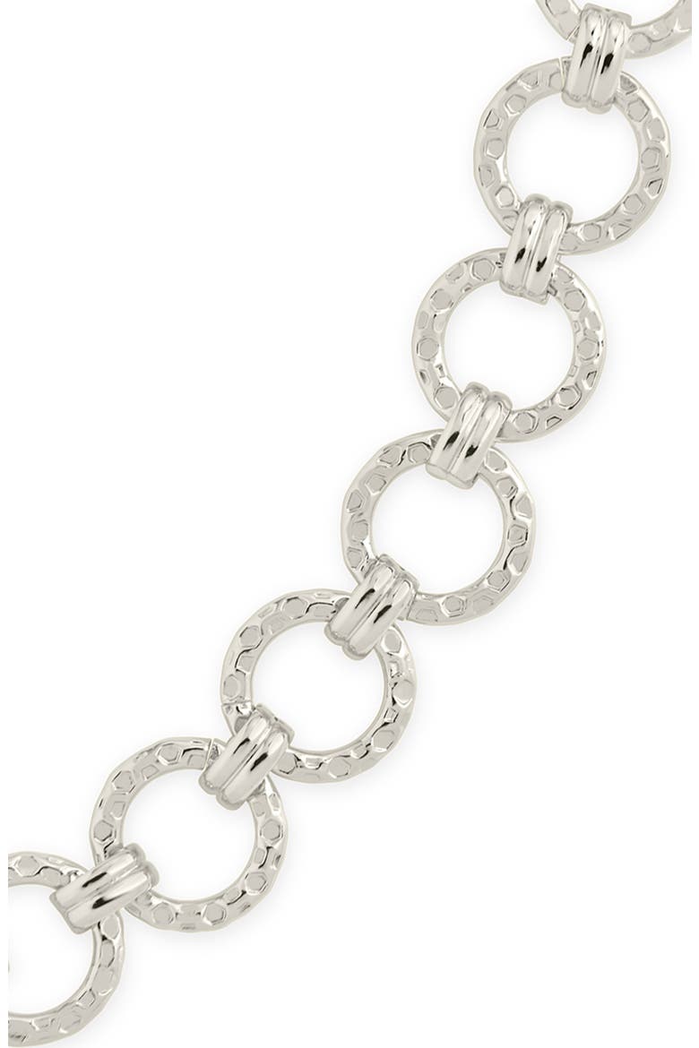 Molten Chain Bracelet, Alternate, color, SILVER