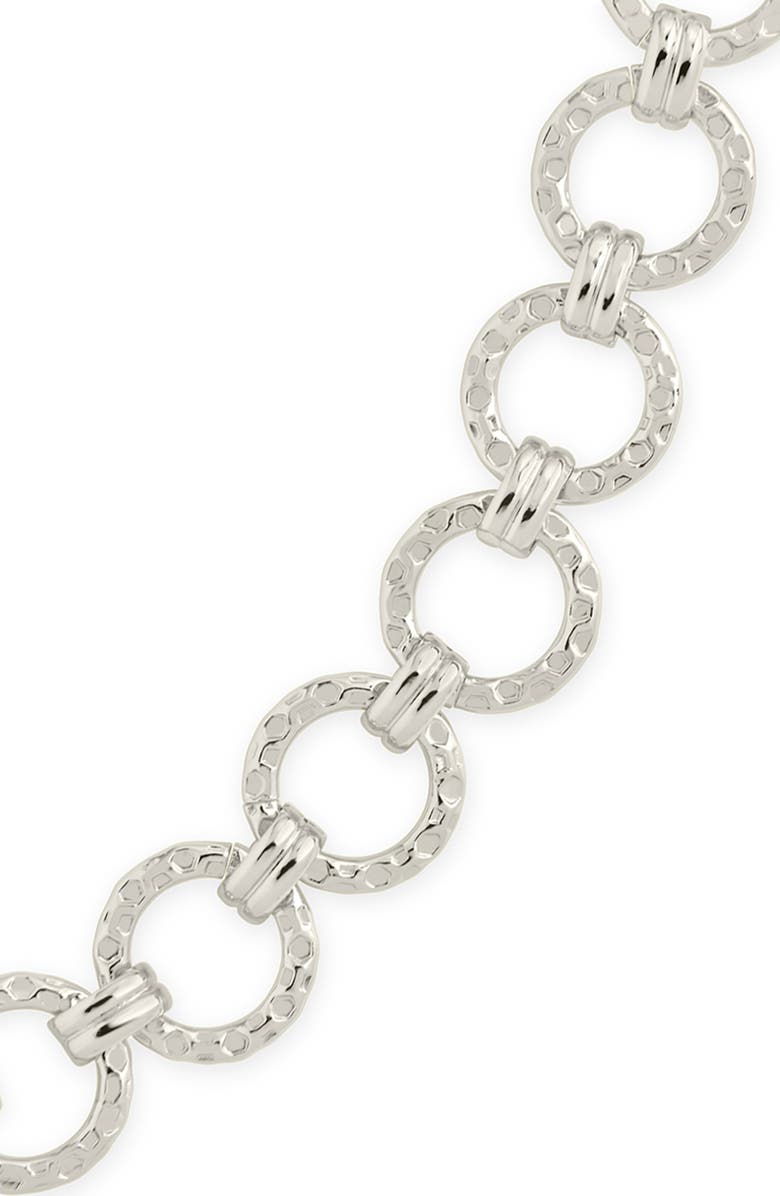 Sterling Forever Molten Chain Bracelet, Alternate, color, Silver