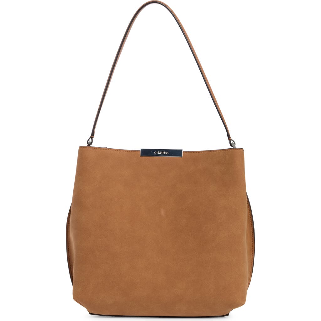 Calvin Klein Jodi Bucket Bag In Brown