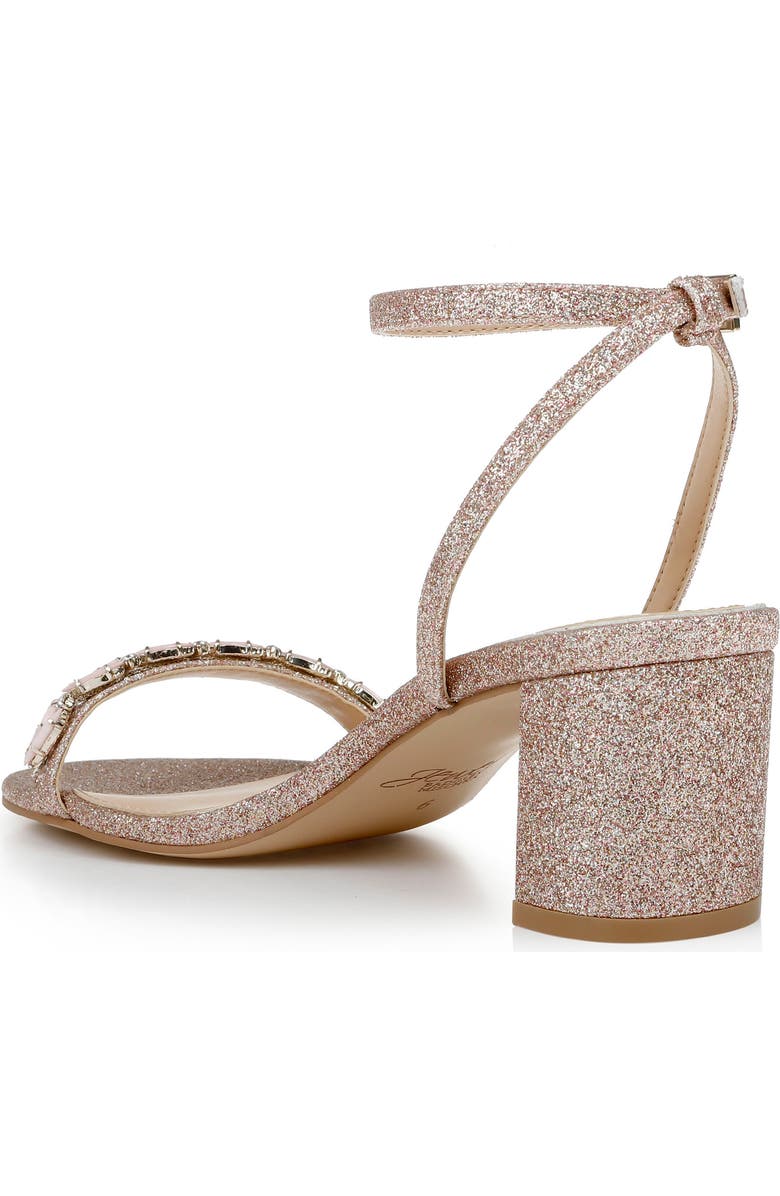 Jewel Badgley Mischka Danni Ankle Strap Sandal, Alternate, color, Rosgld Glt