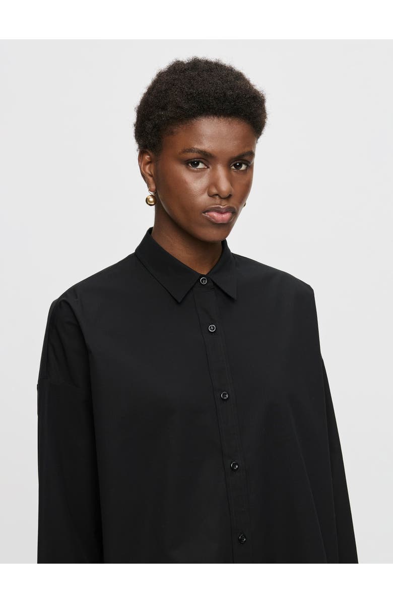 Callas Milano Sirene Milano Print Scarf-back Shirt, Alternate, color, Black