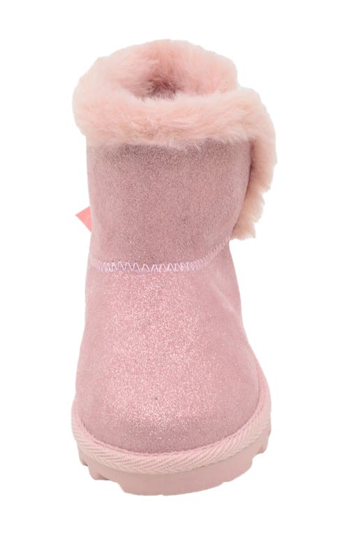 Bearpaw Kids' Suede Faux Fur Lined Boot In Pink