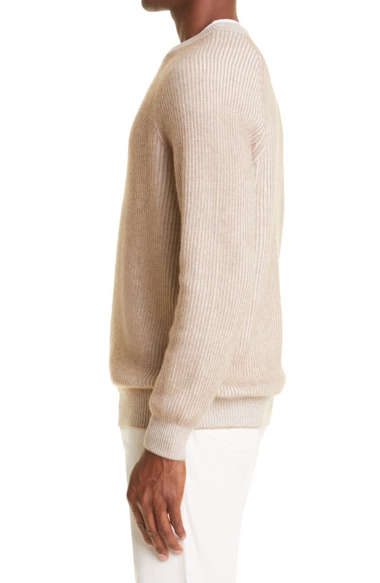 Brunello Cucinelli Vanise Rib Cashmere Sweater, Alternate, color,