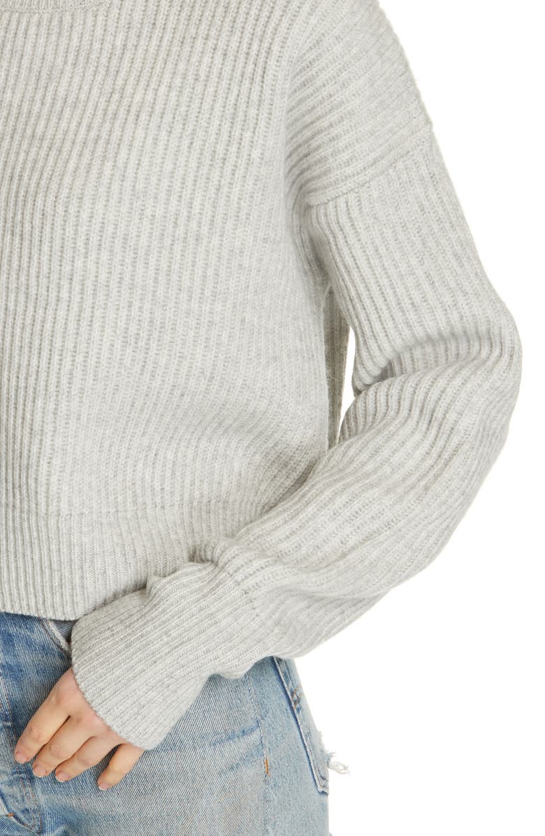 Re/Done Wool & Cashmere Crop Sweater, Alternate, color, 