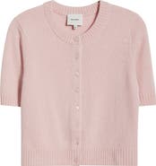 Reformation Short Sleeve Recycled Cashmere 
Wool Cardigan