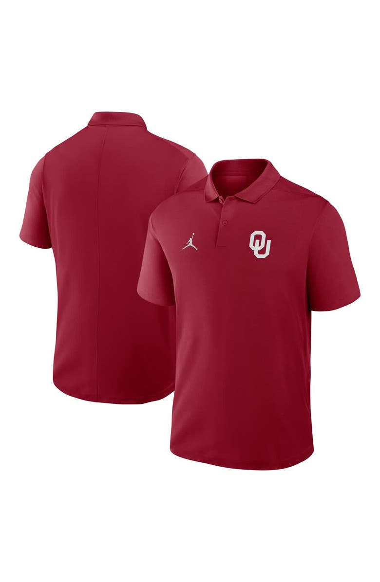 Jordan Brand Men's Jordan Brand Crimson Oklahoma Sooners Primetime Victory Primary Logo Performance Polo, Alternate, color, Crimson