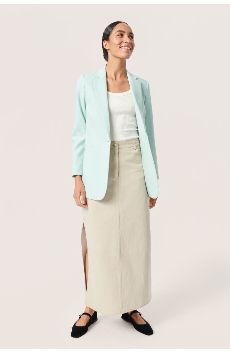Soaked in Luxury Corinne Notch Lapel Regular Fit Blazer, Alternate, color, Surf Spray