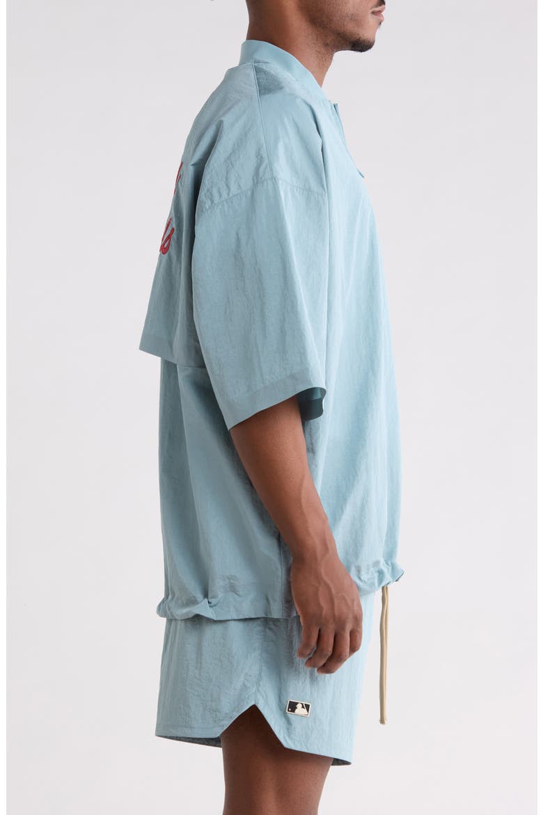 MLB Three-Quarter-Sleeve Pullover, Alternate, color, STONE BLUE