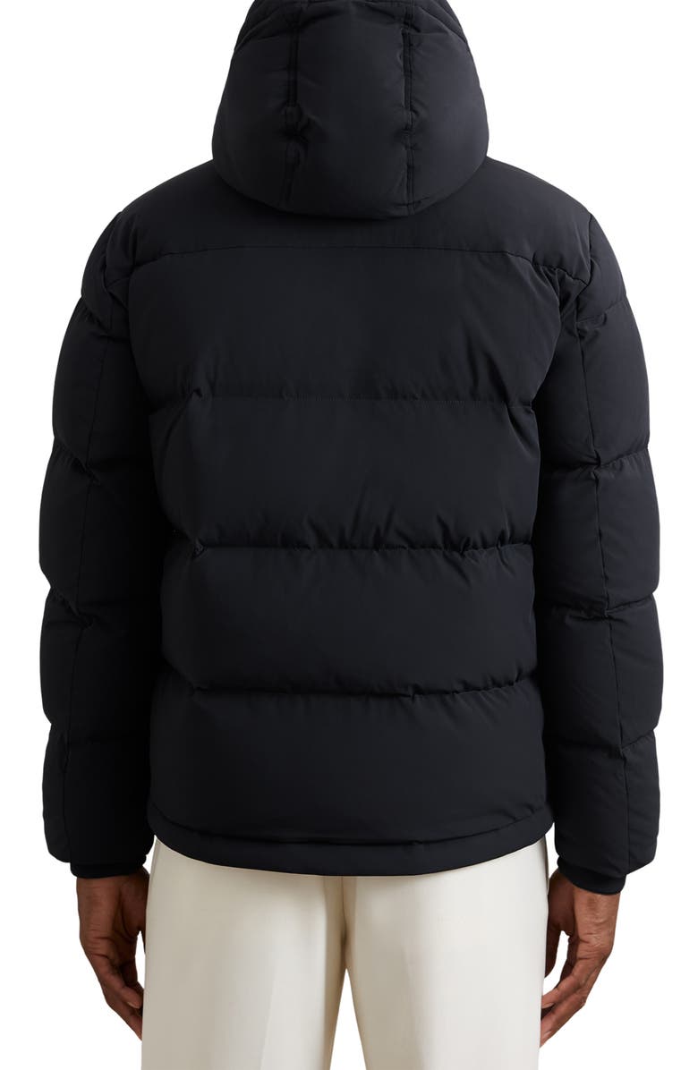 Reiss Reggie Hooded Down Jacket, Alternate, color, Navy
