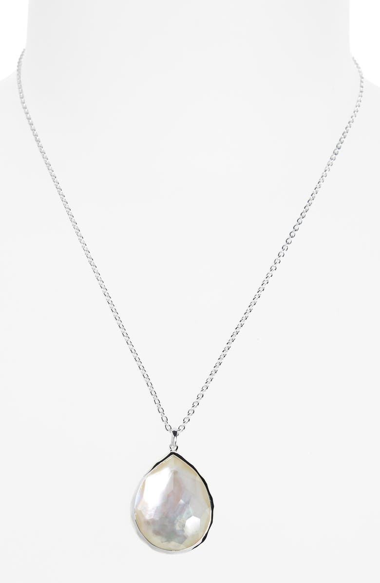 Ippolita Wonderland Large Teardrop Pendant Necklace, Alternate, color, Silver