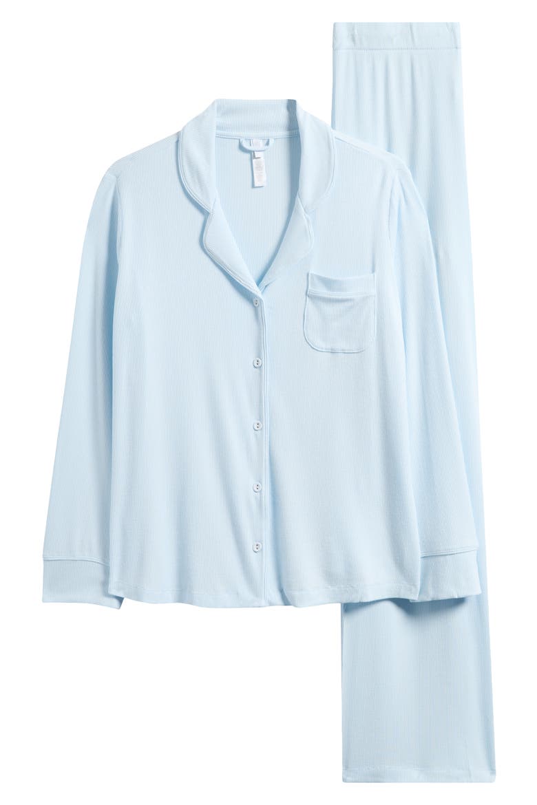 Soft Lounge Rib Sleep Set, Alternate, color, BABY BLUE