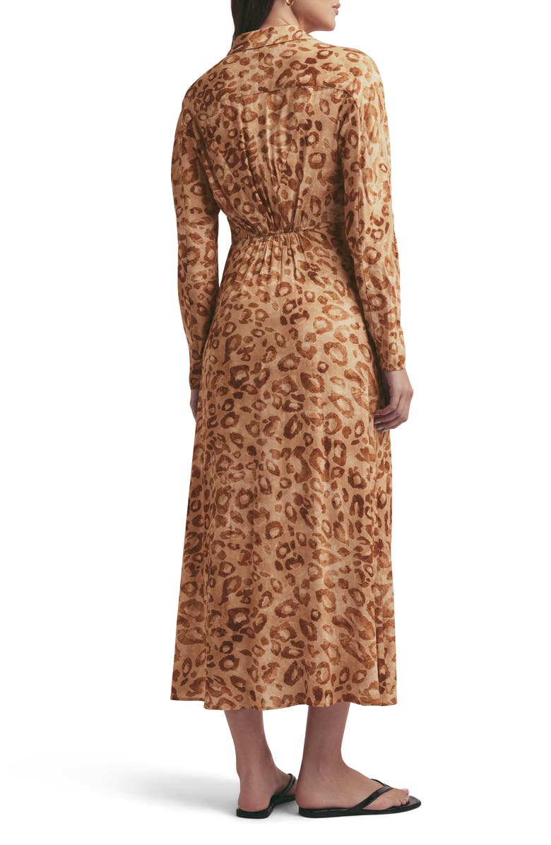 Favorite Daughter The Icon Leopard Print Long Sleeve Dress, Alternate, color, Leo Vibes
