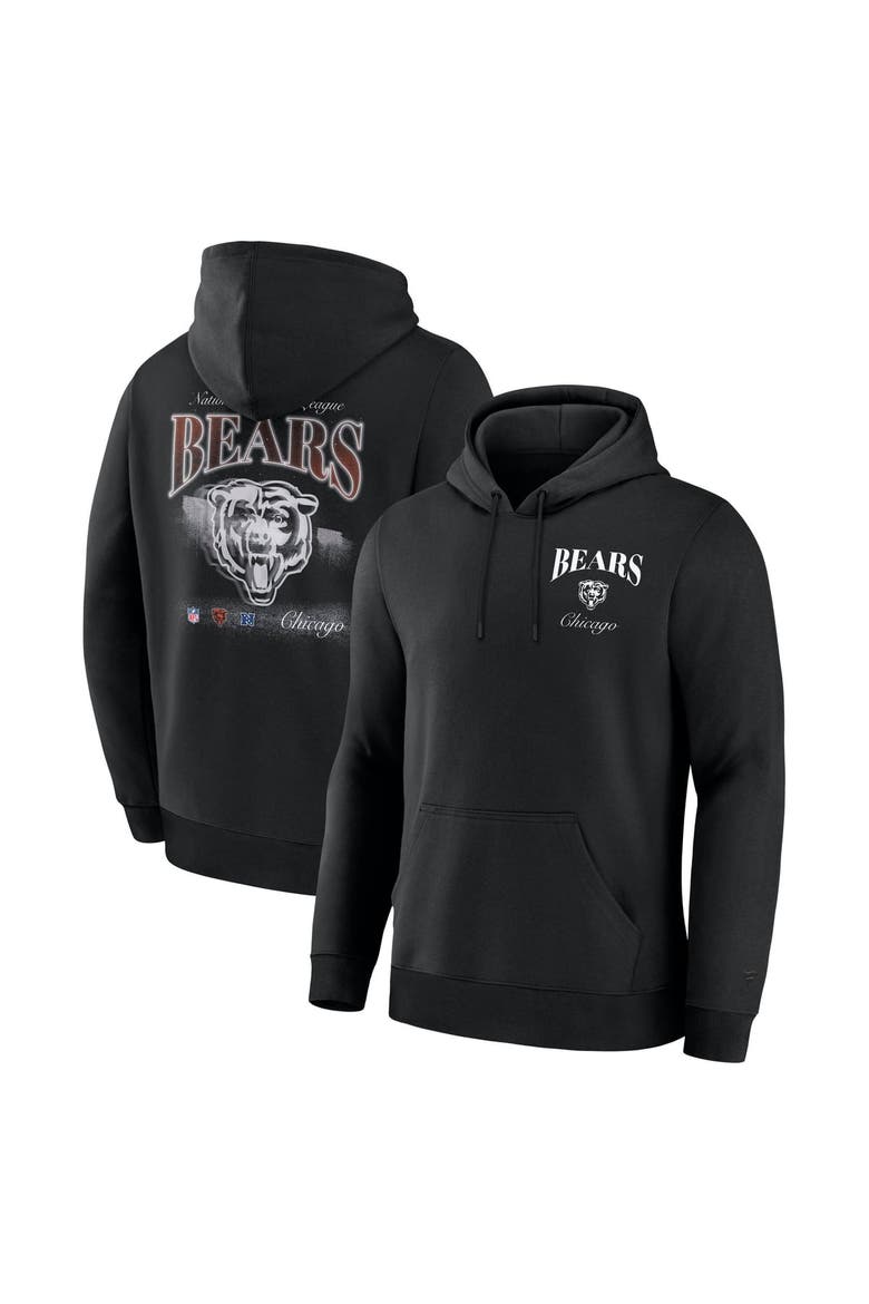 Men's Fanatics Black Chicago Bears Nightfall Long Sleeve Fleece Hoodie, Main, color, Black