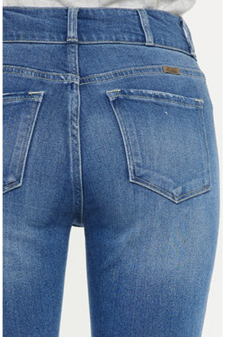 Esme Essentials High Rise Slim Straight Leg Jeans, Alternate, color, Medium Wash