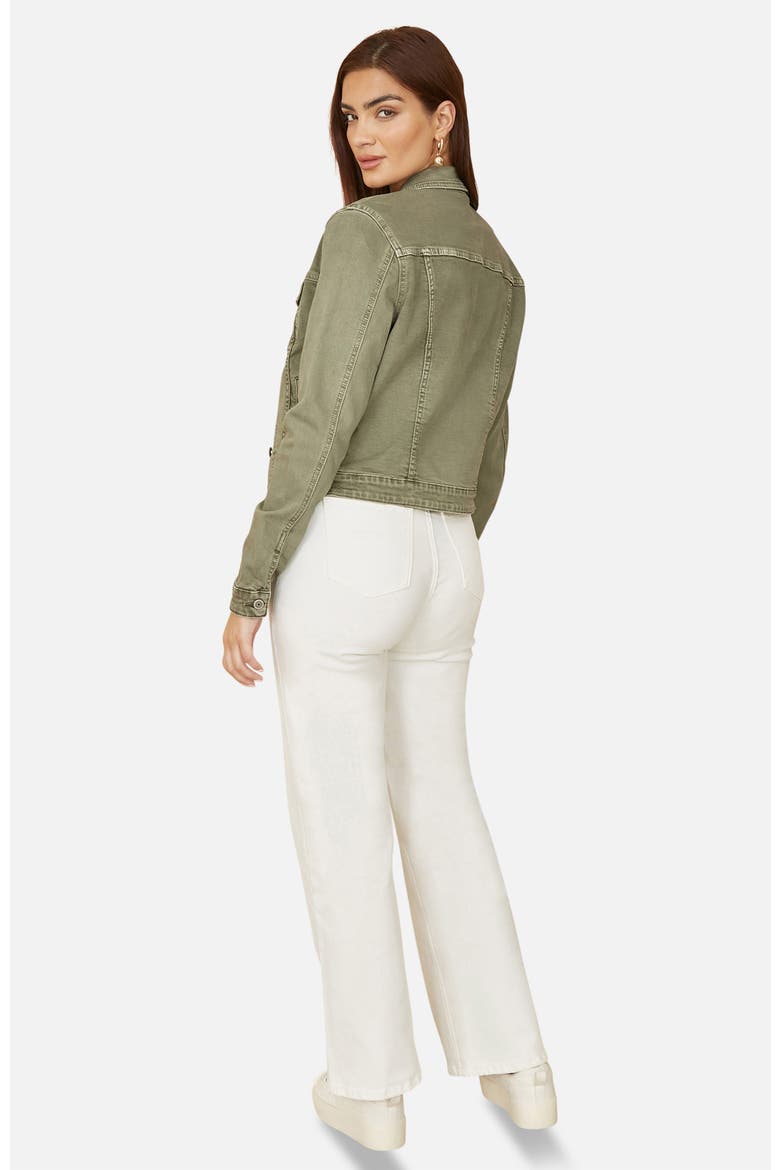 Stretch Cotton Denim Jacket, Alternate, color, Green