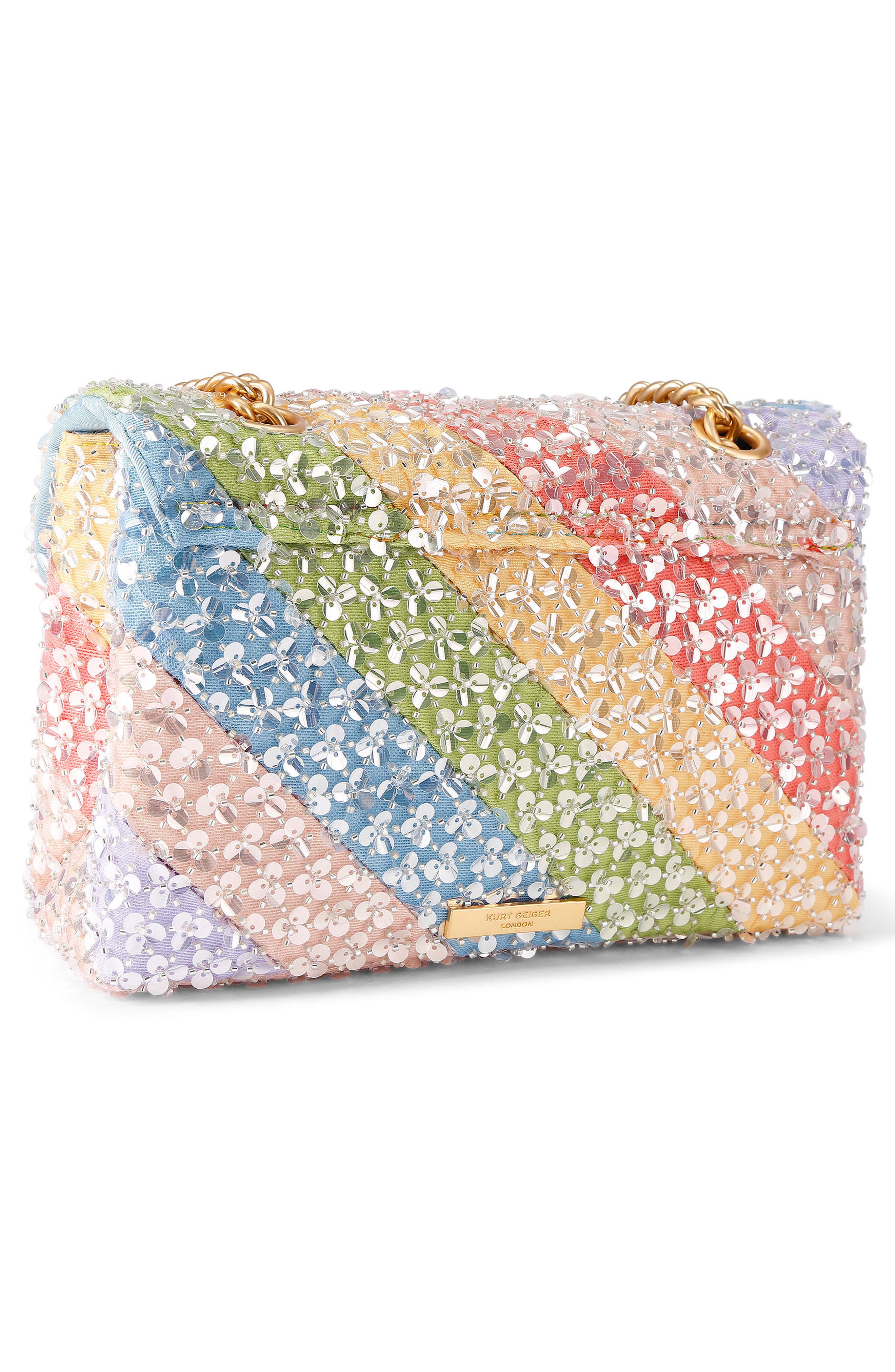 Kurt Geiger London Large Kensington Sequin Convertible Shoulder Bag, Alternate, color, Multi Pastel