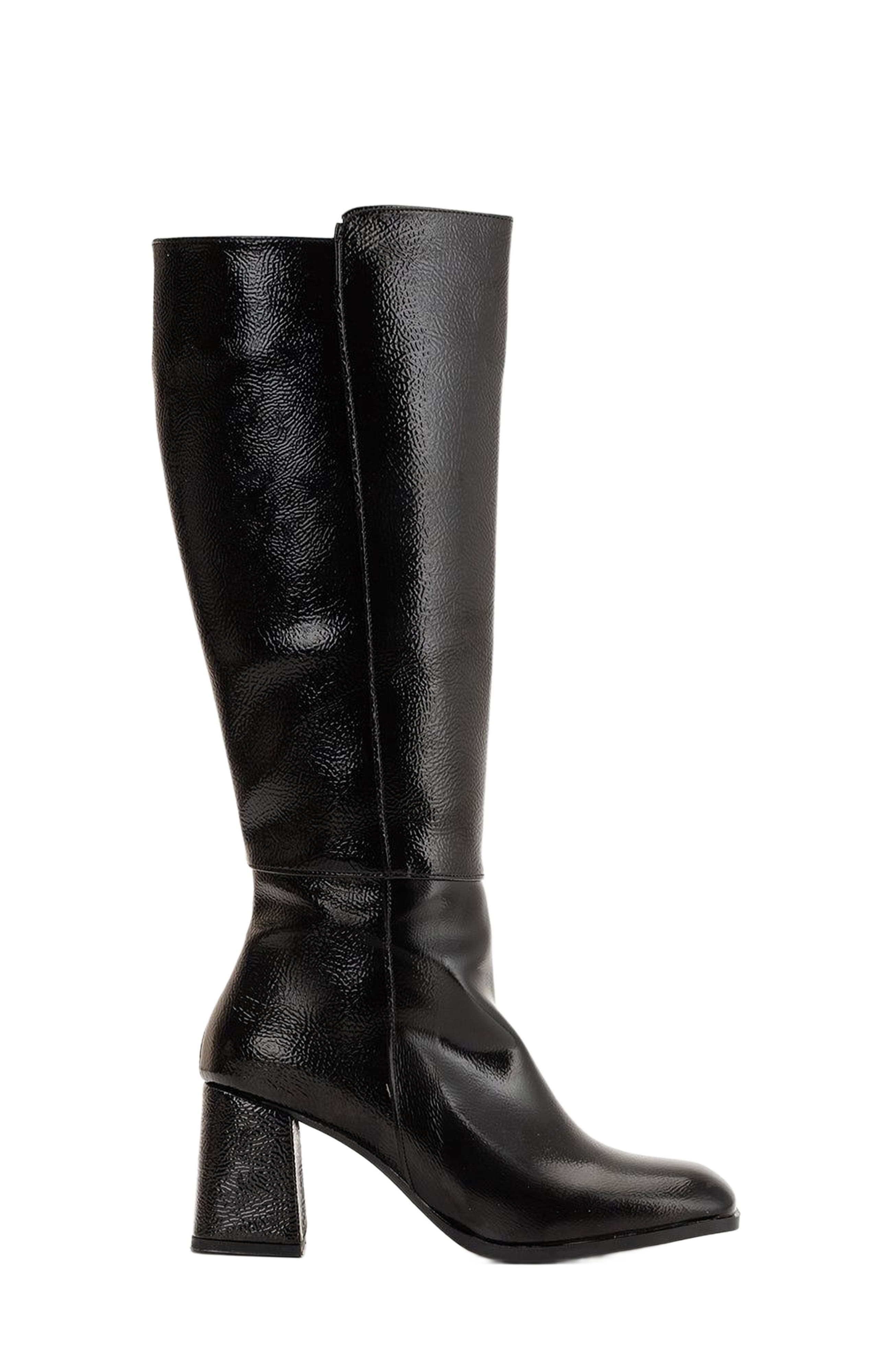 Adele Knee High Boots, Main, color, black patent