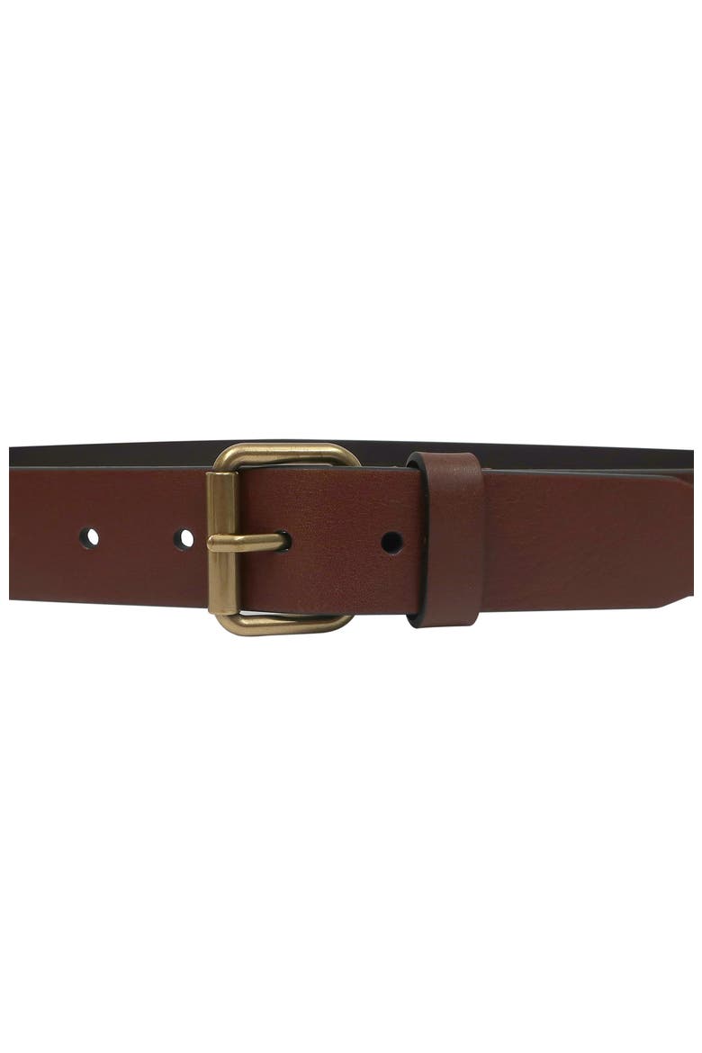 Full Grain Leather Belt, Alternate, color, Medium Brown
