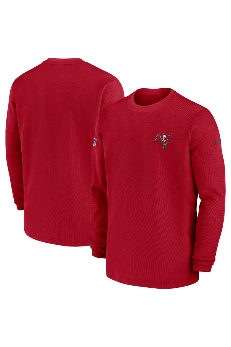 Men's Nike  Red Tampa Bay Buccaneers 2023 Sideline Throwback Heavy Brushed Waffle Long Sleeve Top, Main, color, Red