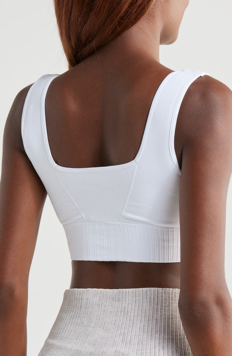 Free People FP Movement Karma Square Neck Sports Bra, Alternate, color, White