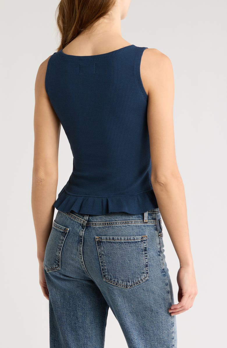 Damson Madder Hattie Waffle Weave Stretch Cotton Tank, Alternate, color, 