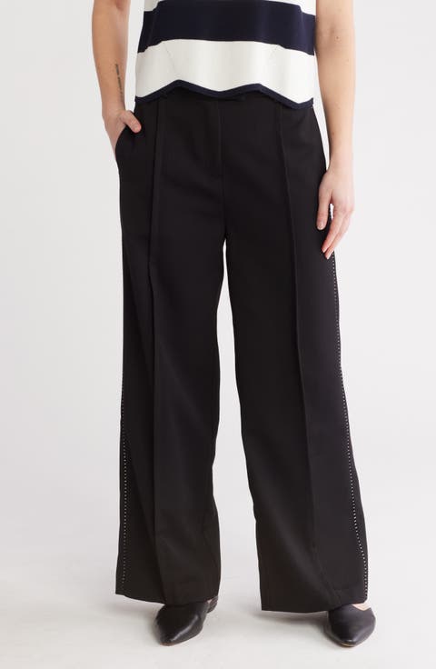 Side Stitch Wide Leg Pants