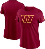 Nike Women's Nike Burgundy Washington Commanders Logo Cotton Essential T-Shirt