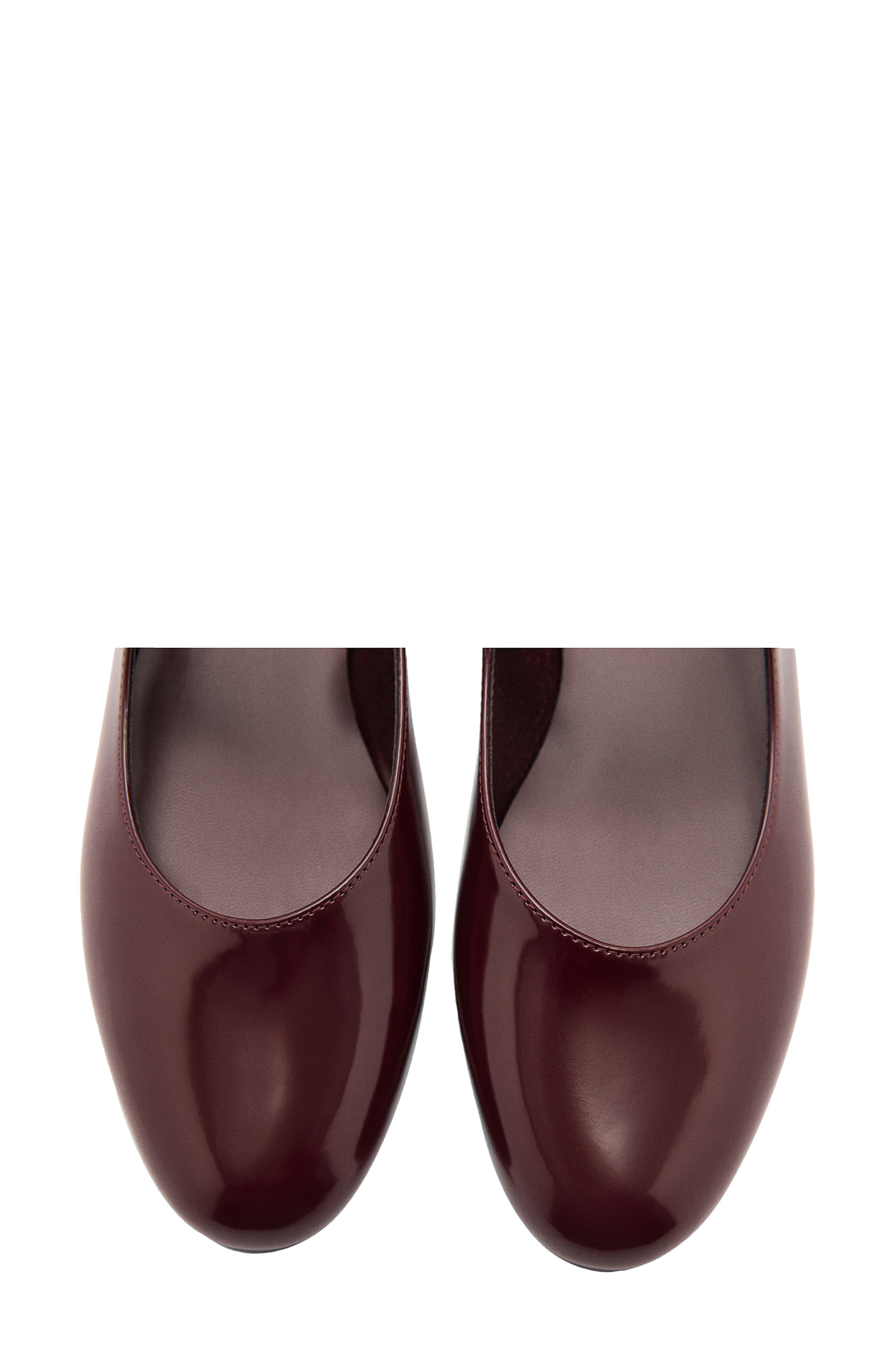 MANGO Faux Patent Mary Jane Ballet Flat, Alternate, color, 