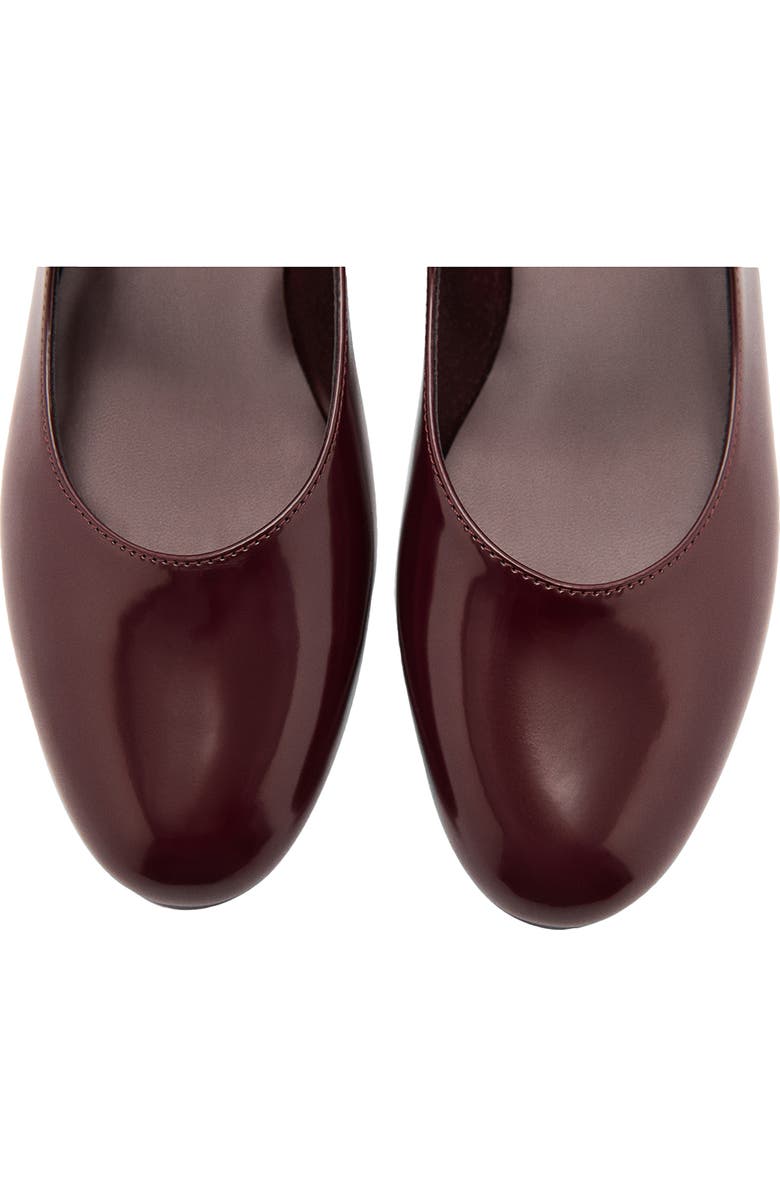 MANGO Faux Patent Mary Jane Ballet Flat, Alternate, color,