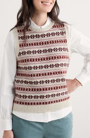 Seasalt Cornwall Lemon Porch Merino Wool Blend Sweater Vest