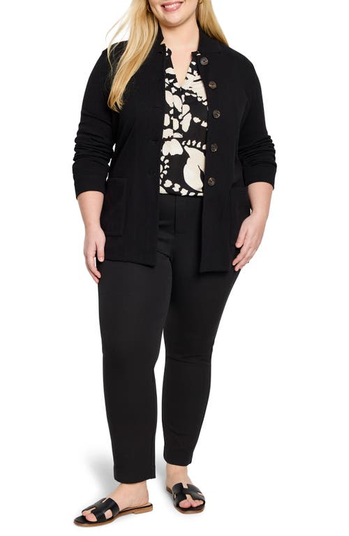 Shop Nic + Zoe Nic+zoe Sharp Knit Blazer In Black Onyx