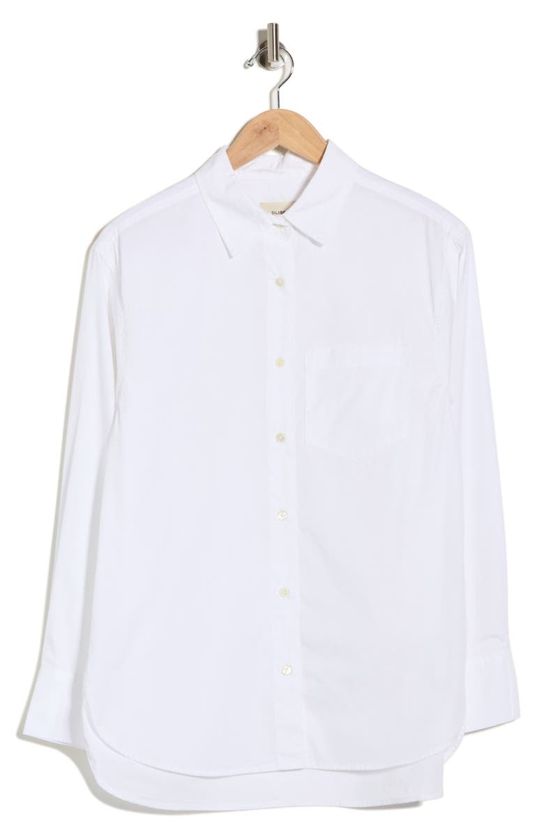 DL1961 Faye Button-Up Shirt, Main, color, White Poplin