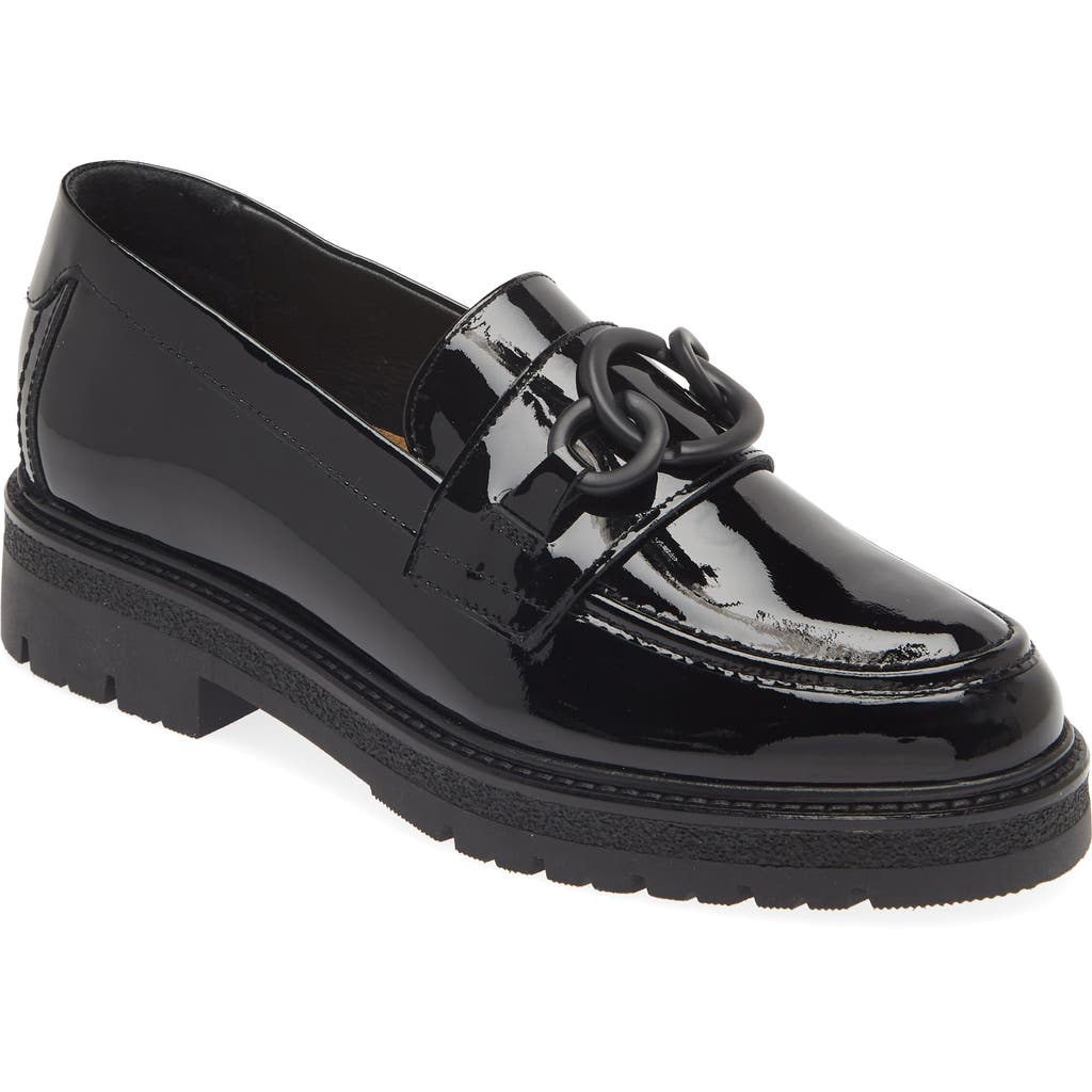 Naot Fremont Platform Loafer In Black Patent Leather